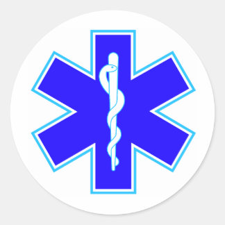 Star of Life (ambulance) Classic Round Sticker