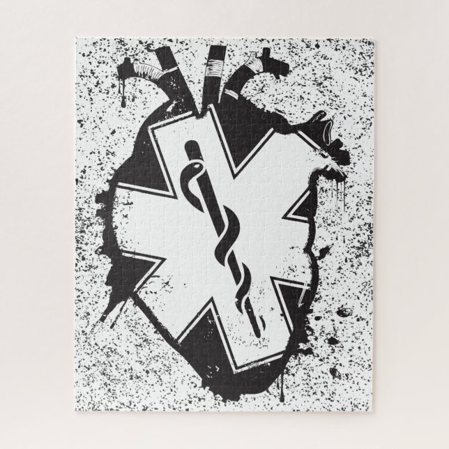 star of life anatomical heart jigsaw puzzle (Vertical)