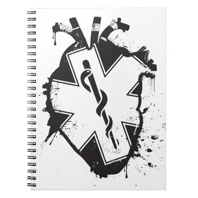star of life anatomical heart notebook (Front)