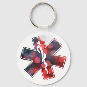 star of life bokeh keychain