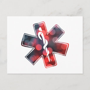 star of life bokeh postcard