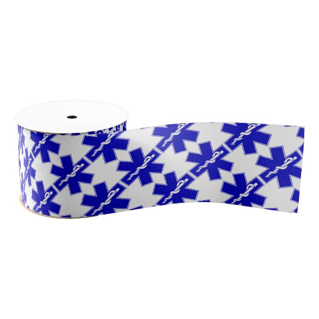 Star of Life (EMT) Grosgrain Ribbon (Spool)
