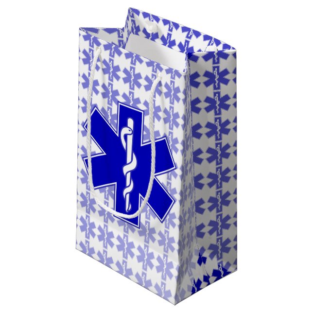 Star of Life (EMT) Small Gift Bag (Front Angled)