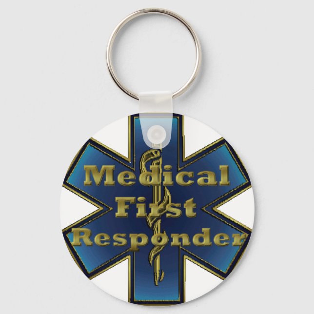 Star of Life - Medical First Responder Keychain (Front)