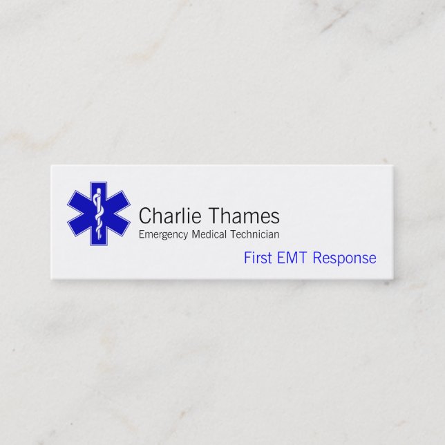 Star of Life Mini Business Card (Front)
