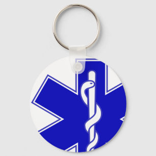 Star of Life Offset Keychain