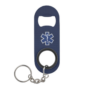 Star of Life Paramedic Emergency Medical S Decor Keychain Bottle Opener