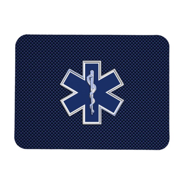 Star of Life Paramedic Emergency Medical S Decor Magnet (Horizontal)