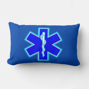 Star of Life Paramedic Emergency Medical Services Lumbar Pillow