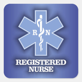 Star of Life -Registered Nurse Square Sticker