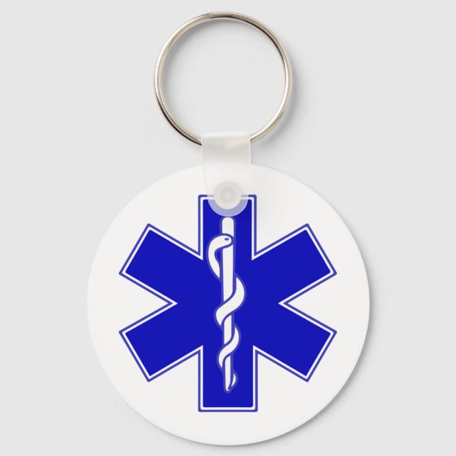 Star of Life symbol Keychain (Front)