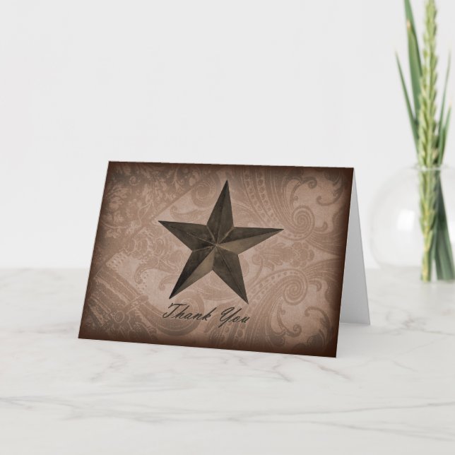 Star of Texas You Thank You Card (Front)
