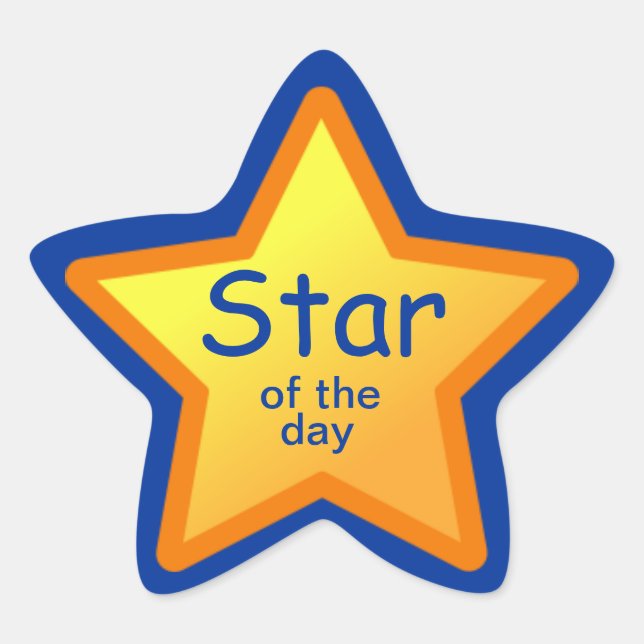 Star of the Day Stickers for Students (Front)