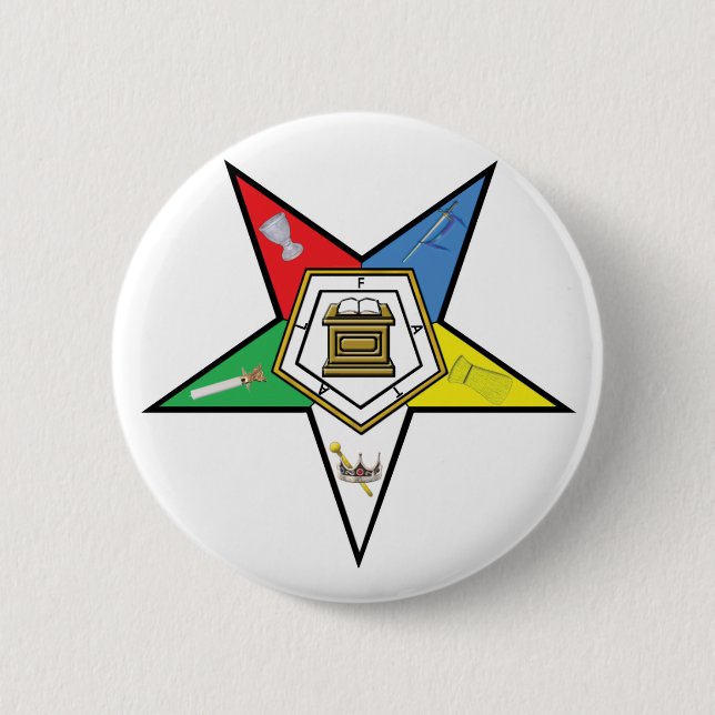 Star of the OES 2 Inch Round Button (Front)