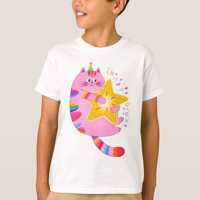 Star of the Purrty: B-Day Edition 🎂✨ T-Shirt (Front)