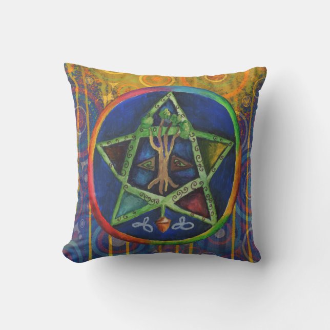 Star of Truth Celtic   Throw Pillow (Front)