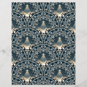 Star of Wonder Mandala Nativity Art Deco Scallops