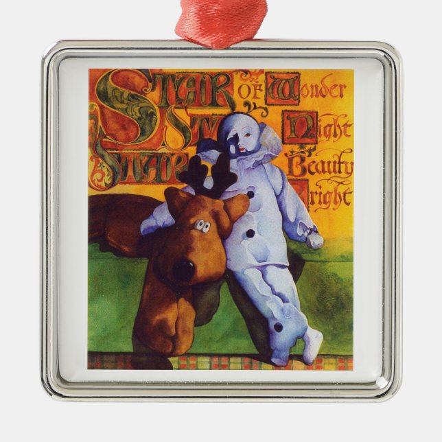 STAR OF WONDER Premium Square Ornament  (Front)