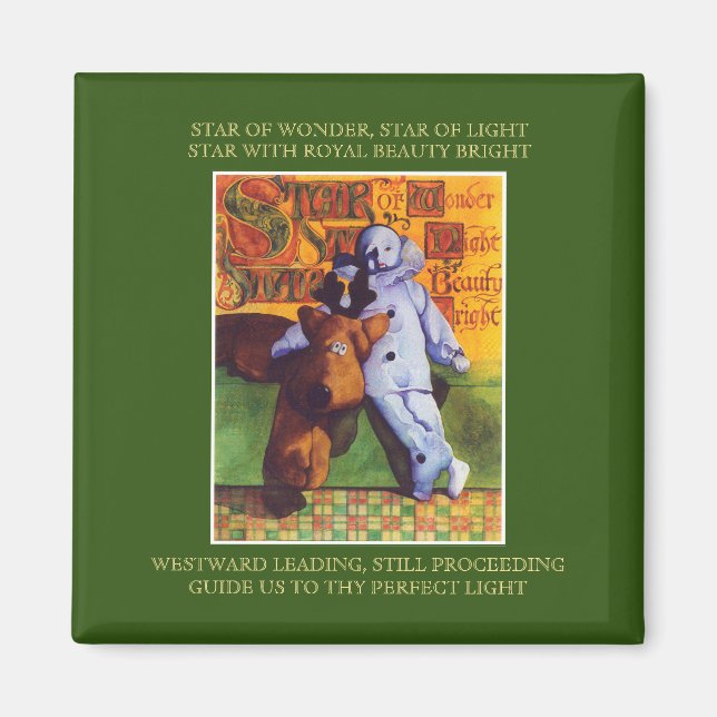STAR OF WONDER Square Magnet + Lyrics / Green (Front)