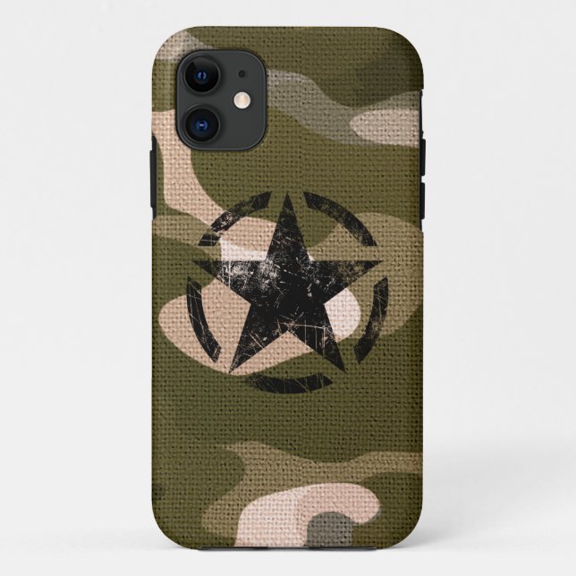 Star on Burlap style Case-Mate iPhone Case (Back)