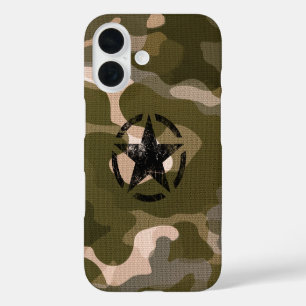 Star on Burlap style iPhone Case
