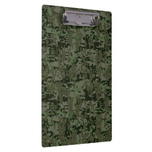 Star on Digital Camo Style Clipboard