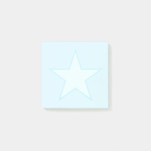 Star on Light Blue Post-it Notes