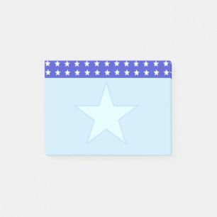 Star on Light Blue Post-it Notes