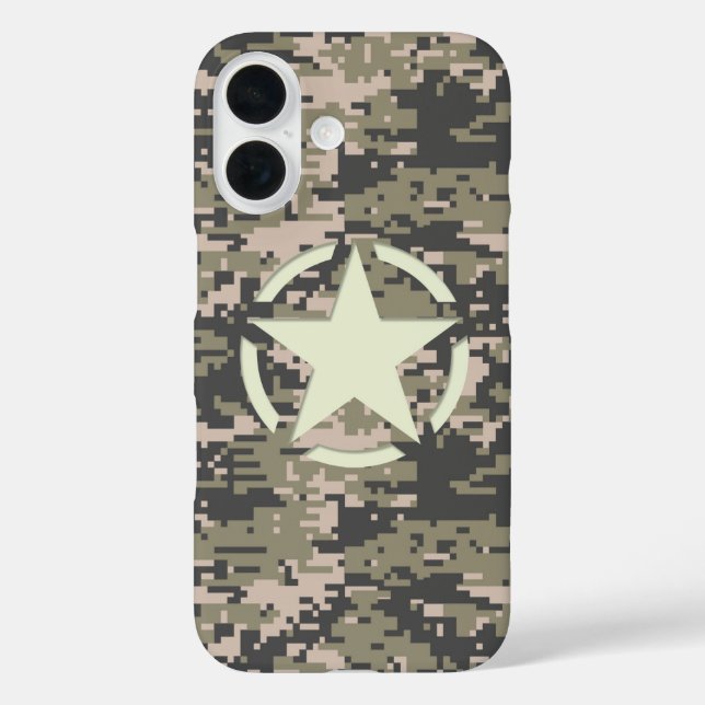 Star on Mountaineer Camo Pattern Case-Mate iPhone Case (Back)