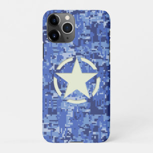 Star on Navy Camo Background iPhone 11Pro Case