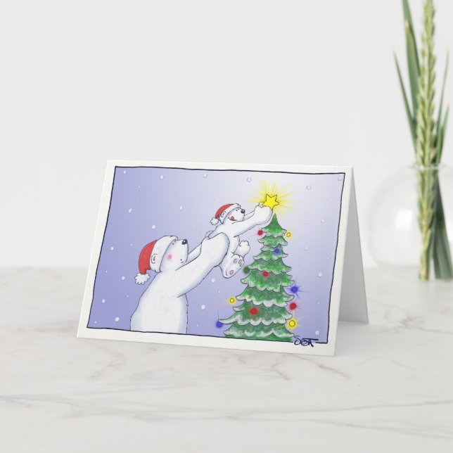 Star on the Tree Holiday Card (Front)