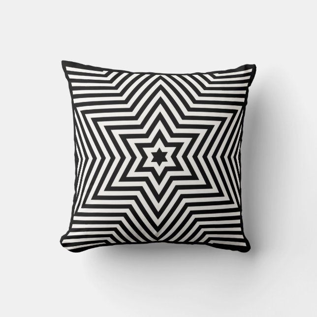 Star Optical Square Throw Pillow (Front)