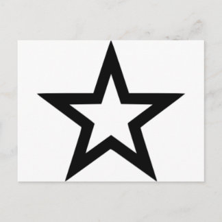 Star outline postcard