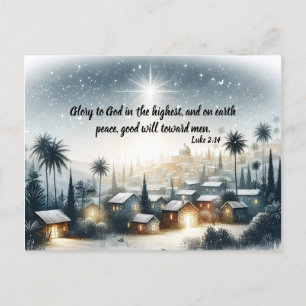 Star Over Stillness Christmas Holiday Postcard