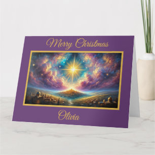 Star paradisiaque de Bethléem Carte de Noël