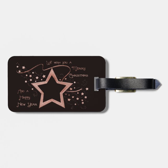 Star Patch (solid) Luggage Tag (Back Horizontal)