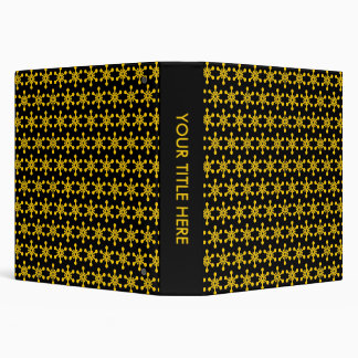Star Pattern (1.5in) - Amber on Black Binder