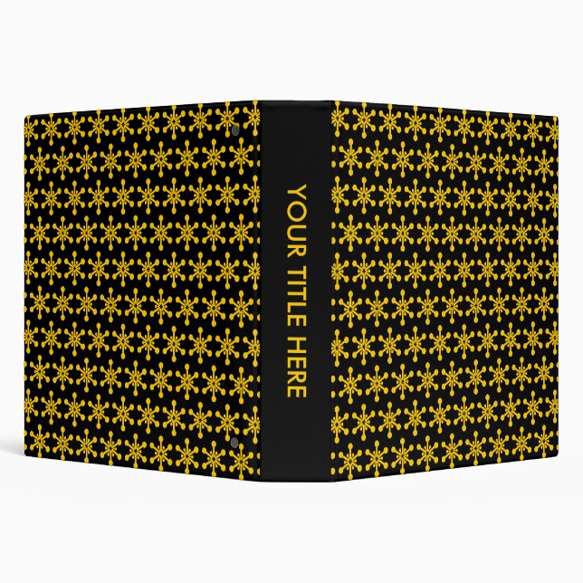 Star Pattern (1.5in) - Amber on Black Binder (Background)