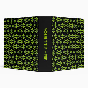 Star Pattern (2.0) - Martian Green on Black Binder