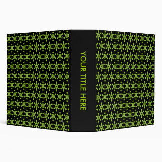 Star Pattern (2.0) - Martian Green on Black Binder