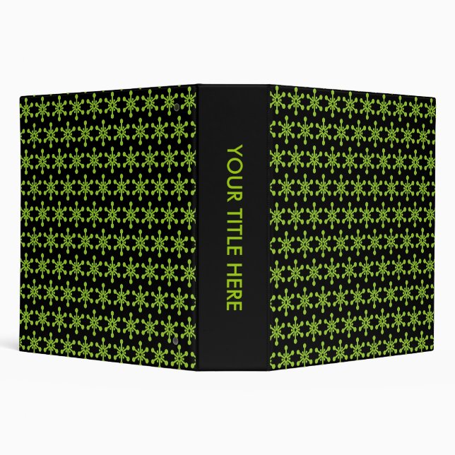 Star Pattern (2.0) - Martian Green on Black Binder (Background)