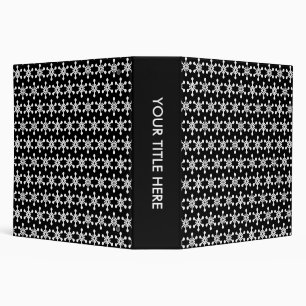 Star Pattern (2.0) - White on Black Binder