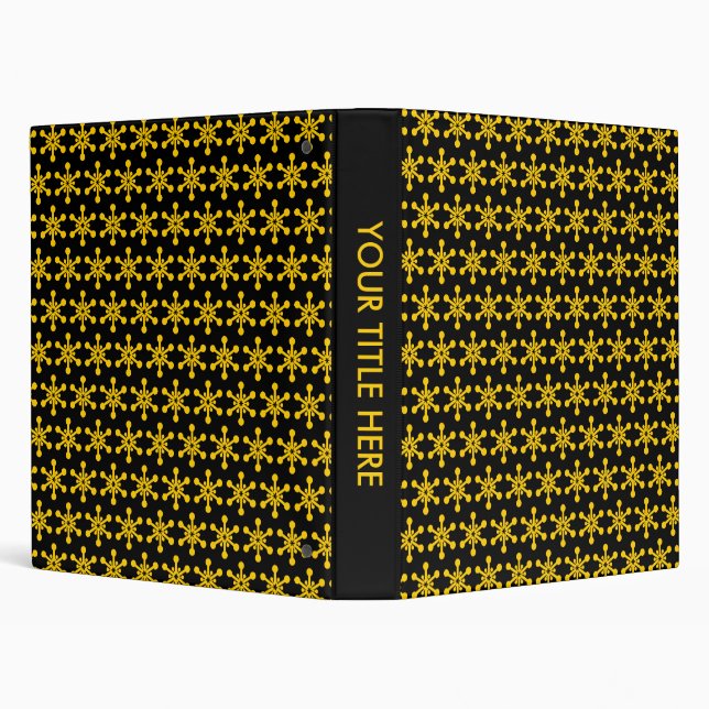 Star Pattern - Amber on Black Binder (Background)