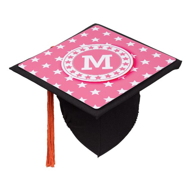 Star Pattern Graduation Cap Topper (Angled)