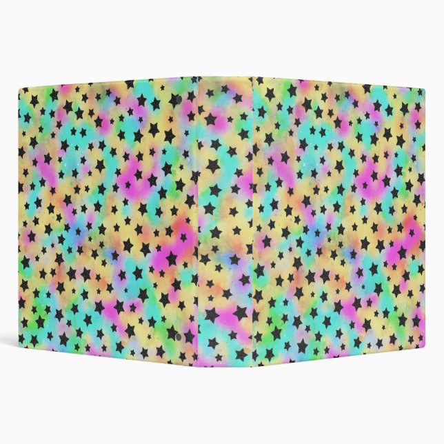 Star Pattern In 80s Colours Binder (Background)