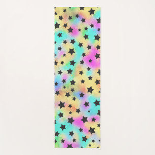 Star Pattern In 80s Colours Yoga Mat