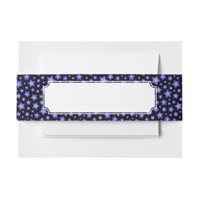 Star pattern invitation belly band (Front Example)