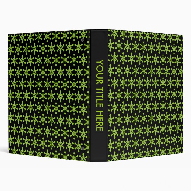 Star Pattern - Martian Green on Black Binder (Background)
