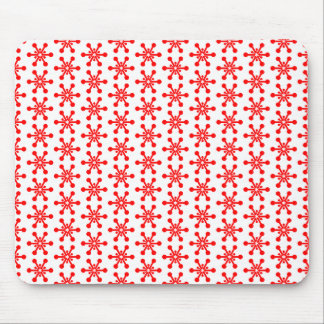 Star Pattern - Red on White Mouse Pad