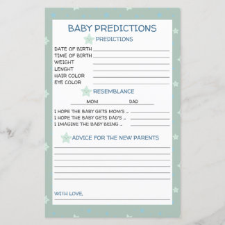 Star Pattern Sag Green Baby Predictions and Advice